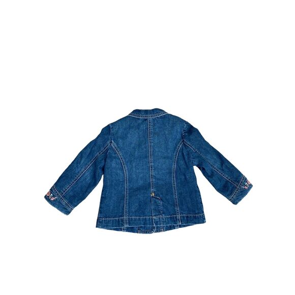 Janie & Jacket Floral Lined and Embroidered Jean Jacket 12-24m - Picture 2 of 6